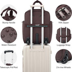 Hanke 16 Inch Underseat Carry On Luggage With Wheels, Small Rolling Suitcase Lightweight Under Seat Carry On Bag, Airline Approved Personal Item Overnight Softside Travel Luggage Bag,Coffee