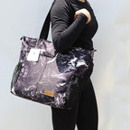 ESVAN Original Floral Tote Bag Large Shoulder Bag with Multi Pockets for Gym Travel Beach Daily Bags