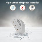 3-Outlet Extender 2PK, 3-Prong Grounded Wall Tap Adapter with LED Guide Light, White 1875W Multiple Plug Electrical Outlets Splitter for Home, Office, Hotel, Travel, ETL Listed, Cruise Essentials