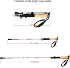 A ALAFEN Aluminum Collapsible Ultralight Travel Trekking Hiking Pole for Men and Women (Fits 5'3" - 6'2")