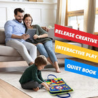 Guolely Busy Board Montessori Toy for 3-6 Year Old Toddlers - Educational Activity Developing Sensory Board for Fine Basic Dress Motor Skills - Travel Toys for Plane Car, Gift for Boys Girls
