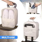 Windyun 2 Pcs Shoe Bags for Travel Holds 3 Pair of Shoes Travel Shoe Bag for Packing Portable Shoe Cubes for Travel and Daily Use(Beige, Gray)