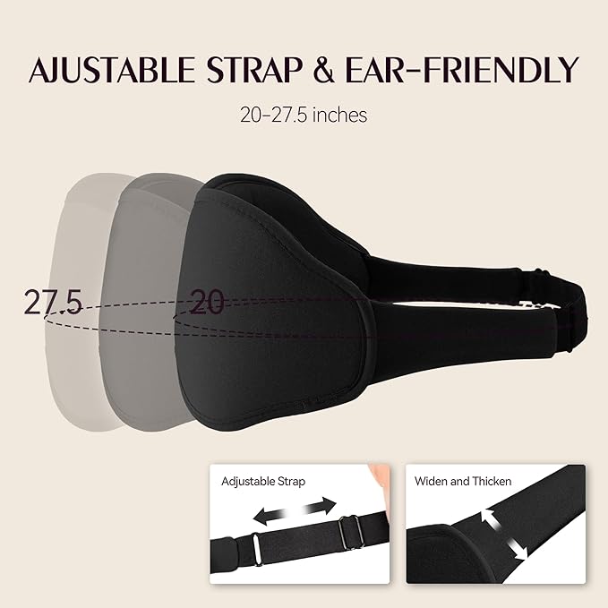Sleep Mask for Lash Extensions - Blackout Eye Cover, 3D Contoured Sleeping Mask for Side Sleeper, Soft Memory Foam, Eye Masks for Travel, Airplane, Night(Cloud Black, Cloud Purple)