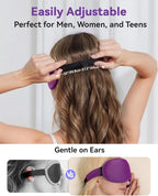 Weighted Blackout Sleep Mask for Women, 3D Contoured Zero Eye Pressure, Lash-Friendly Deep Eye Cups, Adjustable Slide Buckle Strap, Self-Care & Relaxation Gift for Her (Purple)