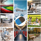 Gel Seat Cushion, Foldable Seat Cushion Comfortable Travel Seat Cushions Soft Breathable for Chair, Car, Plane Outdoor Activities, Stadium, Picnic, Hiking, Mountaineering Relief Sciatica Pain