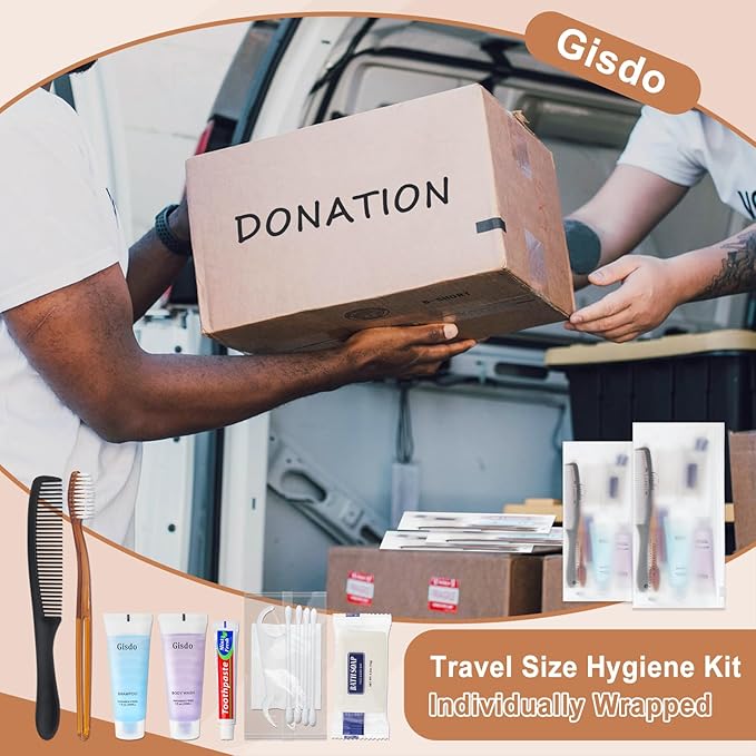 10 Sets Toiletry Kits Homeless Personal Hygiene Kit Bulk Homeless Care Package Supplies Travel Toiletry Kit Homeless Hygiene Kit Bulk for Men Women Charity Disposable Toiletry Kit(10-IN-1)