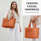 TOPEAST Tote Bag for Women Puffer Travel Carry On Bags with Laptop Compartment & Cup Holder Work Tote for Weekend Overnight