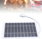 Solar Panel Power Bank, Monocrystalline Silicon 2 USB Outputs High Efficiency Portable Phone Charger, with Compact Size for Camping Hiking Travel