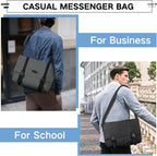 VASCHY Messenger Bag,Water Resistant Casual Lightweight Slim Crossbody Shoulder Bag for Men Women Work School for 14in Laptop
