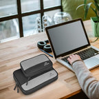 MATEIN Cord Organizer Travel Case 2 Pack, Water Resistant Tech Organizer Pouch for Small Electronic Accessories, Portable Electronics Case Carrying Bag for Cable, Changer, Earphone & Power Bank