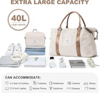 HYC00 Travel Duffel Bag,Carry-on Overnight Weekender Bags for Women,Sports Tote Gym Bag with Wet Pocket