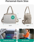 BAGSMART Gym Bag for Women, Carry on Travel Duffel Bag, Water-resistant Weekender with Shoe Compartment for Gym Travel Work, Camel, Medium