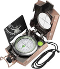 Proster IP65 Compass Hiking Survival - Lensatic Sighting Compass for Camping Navigation, Compass with Clinometer & Carry Bag for Camping Hunting Hiking Geology Activities