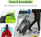 Multi Use Strong Adjustable Luggage Connector Straps for Suitcases,4 Pack Flexible Luggage Accessories Elastic Fastening Bag Strap (Black-4pcs)