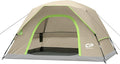 CAMPROS CP Camping Tent 2/4/6 Person, Waterproof Windproof Double Layer Dome Tent, Easy Setup with Large Mesh Windows & Wide Door for Outdoor Camping Backyard