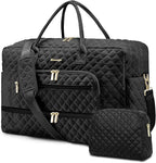 Travel Duffle Bag Weekender for Women - 38L Carry-On Overnight Personal Item Bag with Shoe Compartment & Wet Pocket Weekend Tote Bags with Toiletry Hospital Bags for Labor and Delivery