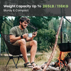 CAMEL CROWN Portable Camping Chair Lightweight Compact Folding Chair Mesh for Outdoor Camp Travel Beach Picnic Festival Hiking Backpacking Black 2 Pack