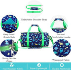 Gym Travel Duffle Bag for Girls - Gymnastics Sports Dance Bag with Shoe Compartment & Wet Pocket Panda Kids Travel Bag Teens Weekender Sleepover Carry On Bag