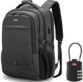 DUSLANG 17 Inch Laptop Backpack for Travel Water Resistant College Backpack for Men/Women Laptop Bag with USB Charging Port and TSA lock,Black