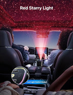 Retractable Car Charger with Starlight, 66W Starlight in Car roof 4 in 1 Retractable Car Phone Charger Adapter, Fast Charging USB C Cable, Compatible with iPhone 17/16/15/14/13/12