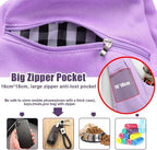 Tomkas Small Dog Sling Carrier - Zipper Pocket & Adjustable Strap - for 3-10 lbs Pets(Light Purple)