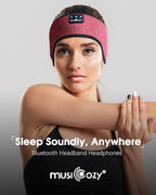 MUSICOZY Sleep Headphones Wireless Bluetooth 5.4 Headband, Music Sports Sleeping Headband Headphones Earbuds Earphones for Women Girls Mom Workout Running Jogging Yoga Cool Gadgets Unique Gifts