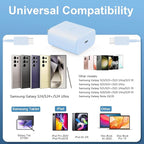 45W Super Fast Charger USB C Android Phone Type C Charger Fast Charging Block with 10FT Cord for Samsung Galaxy S26/S26 Ultra/S26+/S25 Ultra/S25/S24 Ultra/S24/S23 Ultra/S22/S21/S20/Note 10, Blue