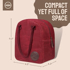 ASEBBO Insulated Lunch Bag for Women & Men (Passion Red)