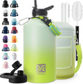 DYSANKY 1 Gallon Insulated Water Bottle | Upgraded Thickened Stainless Steel Metal Portable Sports Large Water Jug for Gym and Hiking with Carrier Bag, Handle Strap | BPA-Free 128 oz