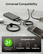Mophie powerstation prime10 - Portable Power Bank with 10,000mAh Internal Battery, 18W USB-C PD Fast Charging, Charge 3 Devices Simultaneously, LED Power Indicator, Shamrocks