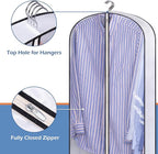 SLEEPING LAMB 40" Clear Garment Bags for Hanging Clothes Storage 4" Gusseted Suit Bags for Closet Storage Coat Cover for Shirts, Sweaters, Jackets (5 Packs)