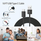 Type C Charger Fast Charging, Android Phone Charger with 8FT USB Type C Cable for Samsung Galaxy S23/S23 Ultra/S22/S21/S20/S20+/S10/S10+/S10e/S9/S9+/S8/S8Plus/Edge/Active/Note 8/9/10/20-Black