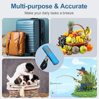 Battery-Free Digital Luggage Scale, 110lbs/50kg Portable Handheld Hanging Scale for Luggages, Suitcases, Backpacks & Bags, Easy Weighing for Travel, No Need Batteries (Blue)