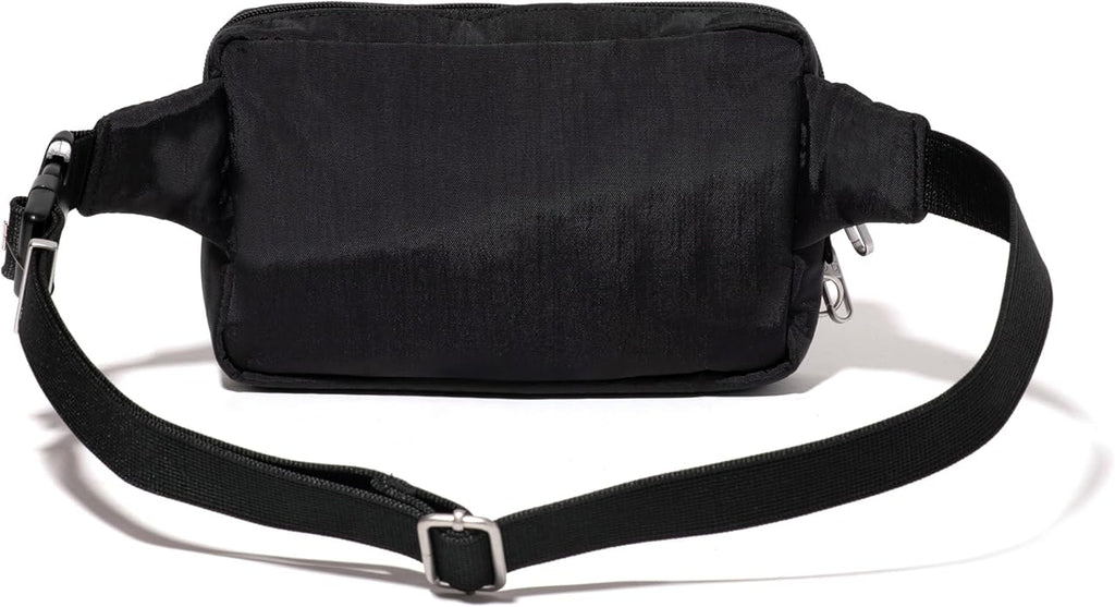 Baggallini Securtex Anti-theft Belt Bag 8.8"x5.5" Crossbody Fanny Pack for Women RFID Wallet Locking Zipper Travel Purse