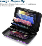 Credit Card Holder, Mini Aluminum Card Wallet RFID Blocking Slim Metal Hard Card Case for Women Men, Galaxy