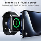2025 Upgrade for Apple Watch Charger,Magnetic Portable iWatch Charger USB C&USB A Fast Wireless Charging Travel Battery Charger for iWatch Ultra2/Ultra/SE2/SE Series 10/9/8/7/6/5/4/3/2/1