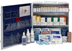 First Aid Only 90575 3-Shelf ANSI B+ and OSHA-Compliant First Aid Kit, 100-150-Person Emergency First Aid Kit for Business and Worksite, First Aid Metal Cabinet with Medications, 676 Pieces