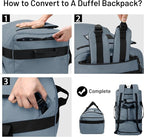 MIER Water Resistant Backpack Duffle Heavy Duty Convertible Duffle Bag with Backpack Straps for Gym, Sports, Travel