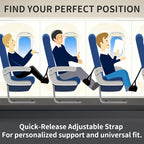 Airplane Foot Rest Hammock for Flight, Adjustable Foot Rest Under Desk, Portable Wide Foot Support for Long Trips & Office, Travel Essentials, Best Airplane Gadgets & Travel Gifts (1 PC)