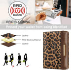 Passport Holder Cover,Traveling Passport Case Cute Passport Wallet for Women,Leopard