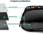 Laptop Bag Case Colorful Sugar Skull Flower Computer Messenger Shoulder Bag Laptop Sleeve Briefcase