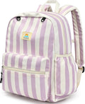 STEAMEDBUN Corduroy Kids Backpack for Girls and Boys 5-8: Girls Backpack for Elementary Kindergarten - 15 inch Cute Backpacks for Kids - Stripe