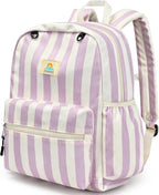STEAMEDBUN Corduroy Kids Backpack for Girls and Boys 5-8: Girls Backpack for Elementary Kindergarten - 15 inch Cute Backpacks for Kids - Stripe