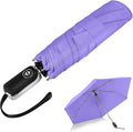 Compact Travel Umbrella for Purse - Flat Handle, Waterproof for Light Rain
