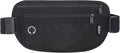 Slim RFID Blocking Money Belt for Travel - Anti-Theft Hidden Passport Holder Waist Wallet with Secure Pouch for Cash, Credit Cards & Phone Safe (Black)