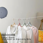 Retractable Clothesline Outdoor Heavy Duty Clothes Line Retracting Indoors for Drying Clothes Portable Clothesline 40 Feed Laundry line with 24 pcs Clothespins