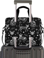 Laptop Bag 15.6 inch, Waterproof Laptop Case with Strap, Protective Laptop Carrying Case for Women&Men, Death Halloween Cats Gothic
