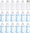 Clear Plastic Empty Squeeze Bottles 18 Pack 3.4oz/100ml with Flip Cap TSA Travel Bottle for Shampoo, Conditioner & Lotion (18 Counts)