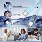 QZIIW Super Fast Samsung Charger Type C,45W Dual Port USB C Fast Charger Block [2-Pack] & Extra Long 60W 3/6/6/10FT USB C Cable - PD Quick Charging 3.0 for Samsung Galaxy S25 Ultra/S24+/S23 iPhone 16