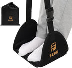 FERB Airplane Portable Footrest - Travel Foot Hammock with Memory Foam for Comfort | Adjustable Office Footrests for Airplane, Train, Bus | Lightweight Travel Accessory (Pack of 1)